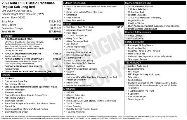 2023 RAM 1500 Classic Tradesman