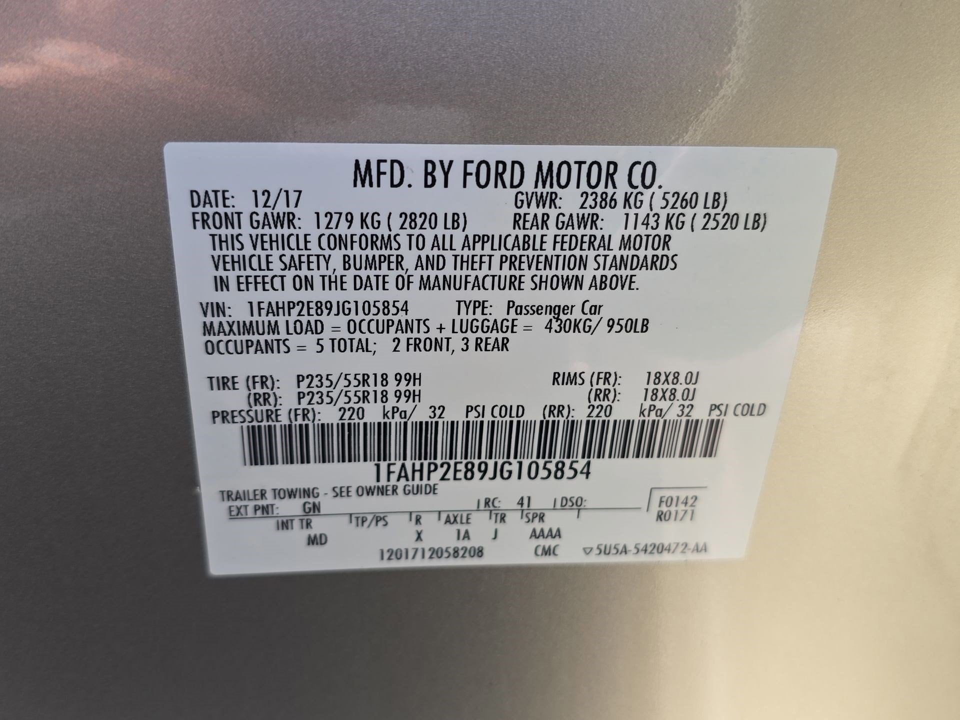 2018 Ford Taurus SEL