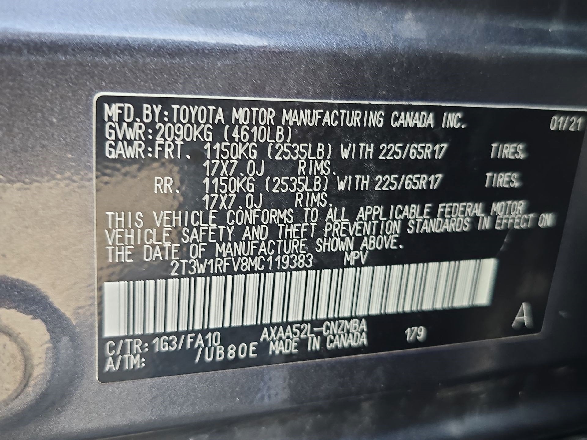 2021 Toyota RAV4 XLE