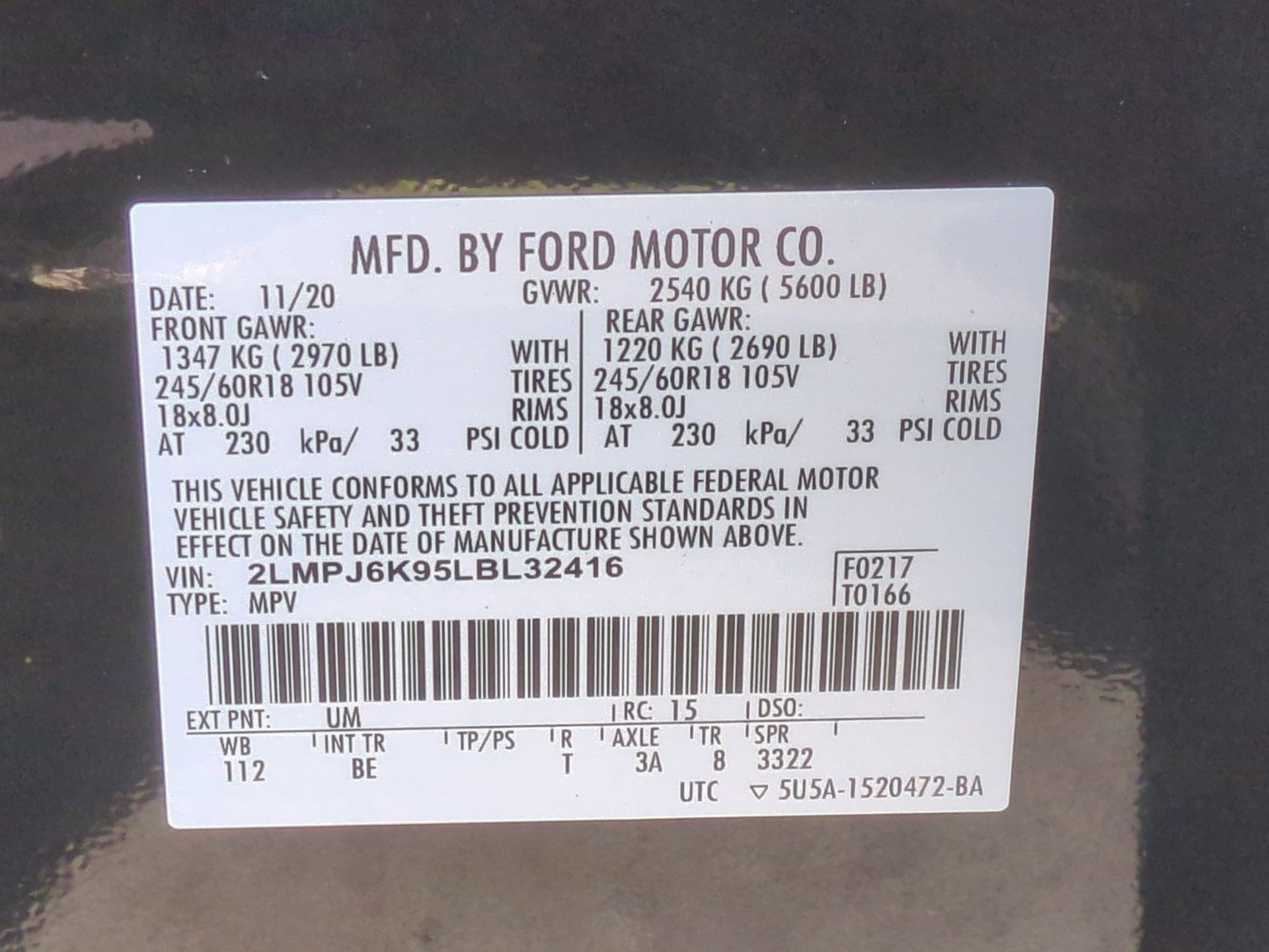 2020 Lincoln Nautilus Reserve