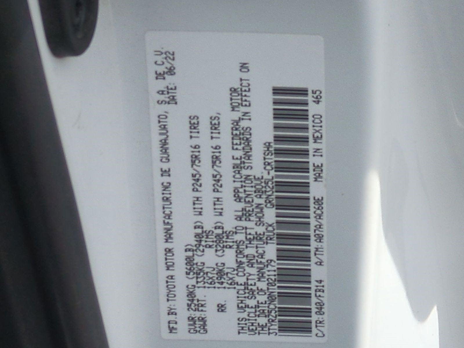 2022 Toyota Tacoma 2WD SR