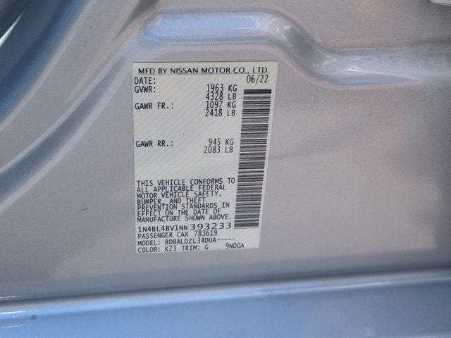 2022 Nissan Altima 2.5 S