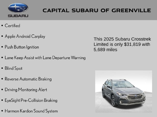 2025 Subaru Crosstrek Limited