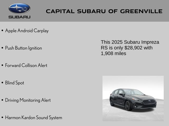 2025 Subaru Impreza 2.5RS