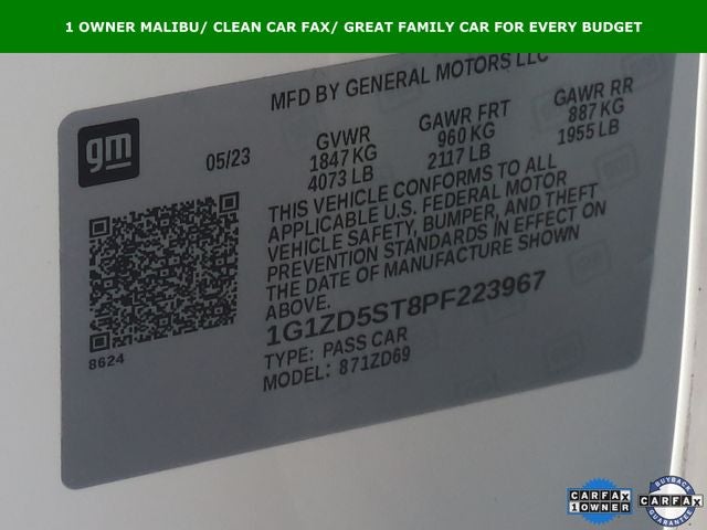 2023 Chevrolet Malibu LT 1LT