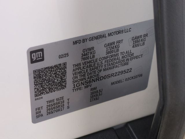 2025 Chevrolet Tahoe LT