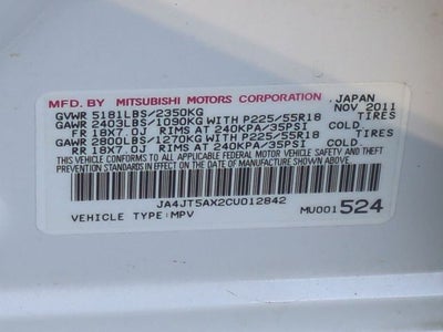 2012 Mitsubishi Outlander GT