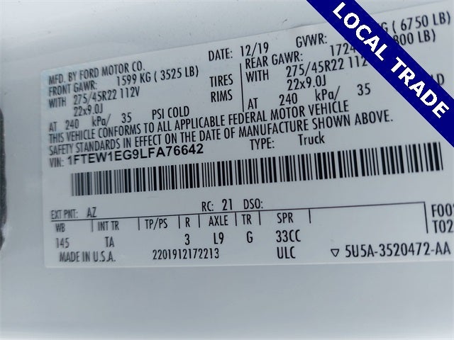 2020 Ford F-150 Limited