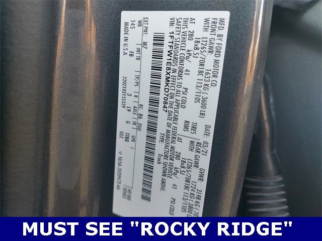 2021 Ford F-150 XLT **ROCKY RIDGE**