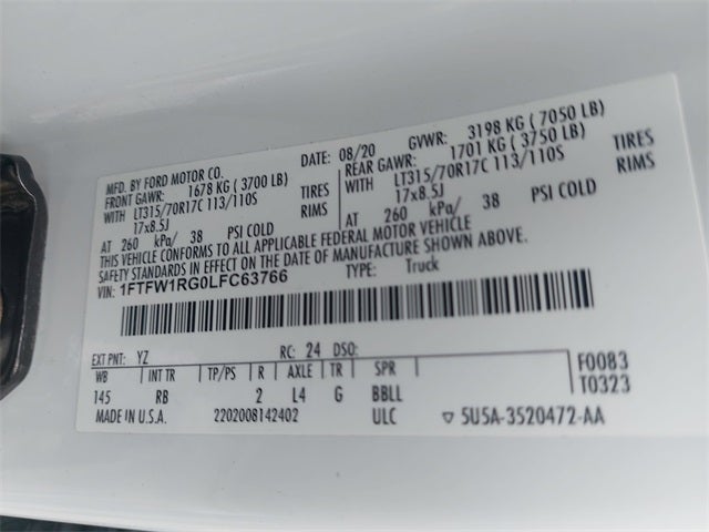 2020 Ford F-150 Raptor