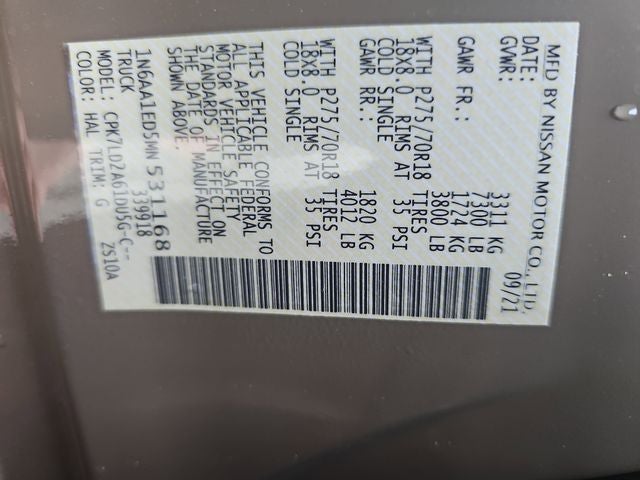 2021 Nissan Titan PRO-4X