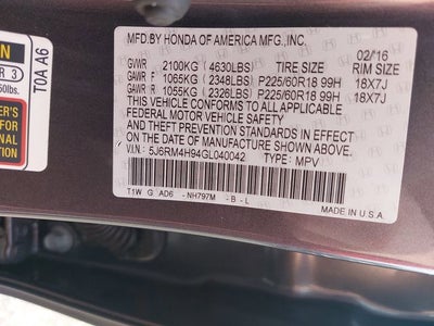 2016 Honda CR-V Touring