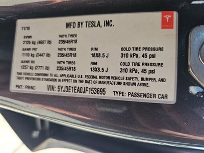 2018 Tesla Model 3 Mid Range