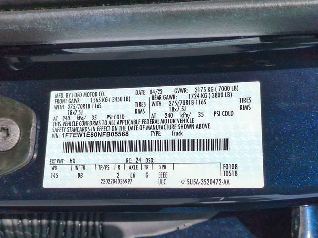 2022 Ford F-150 Tremor