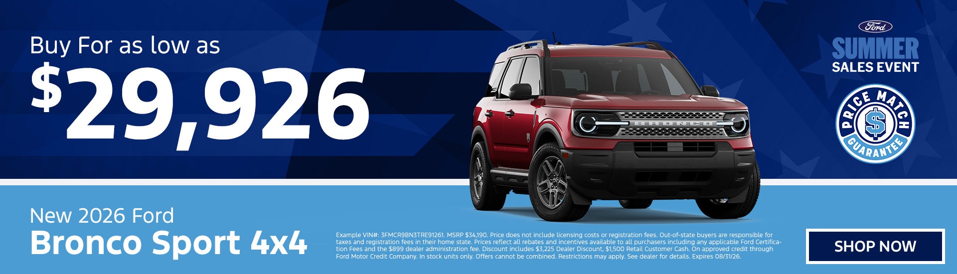 Buy a New 2026 Bronco Sport!
