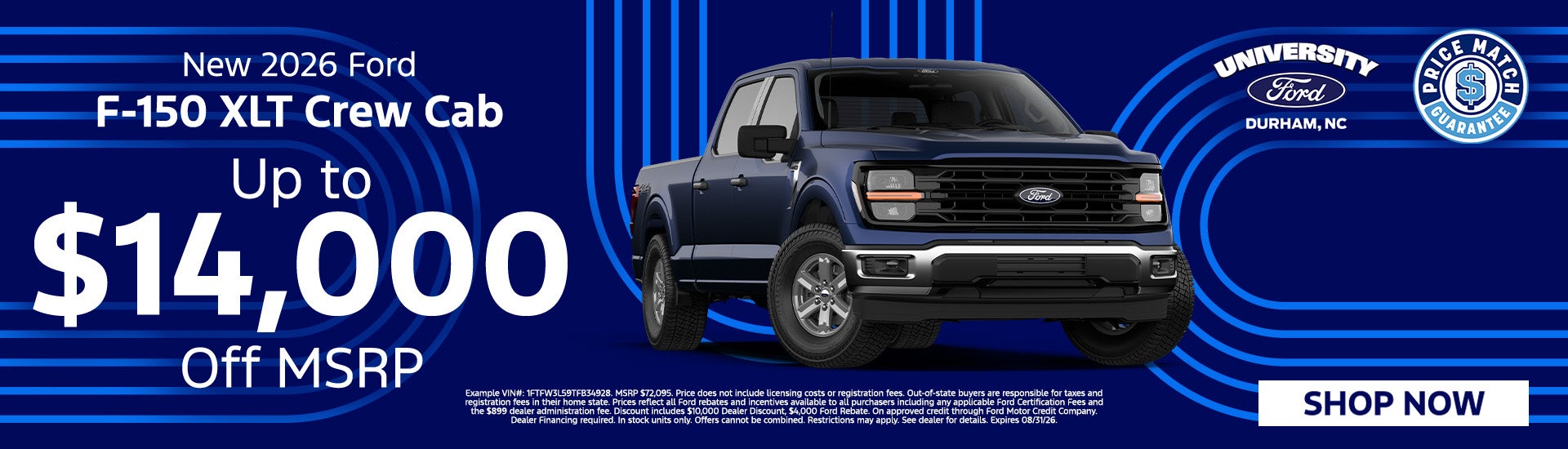 Save $14,000 on a New F-150!